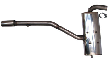 picture of article Rear Muffler with pipes  -stainless steel-  tuning  60mm pipe diameter