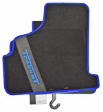 Bild vom Artikel Passform-Fußmattensatz mit Schriftzug * Trabant * für vorn und hinten, blau