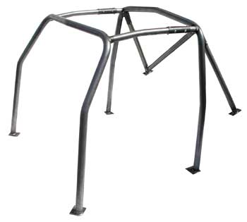 picture of article roll-cage with diagonal strut, cromo tube, main bar reinforced, not varnished