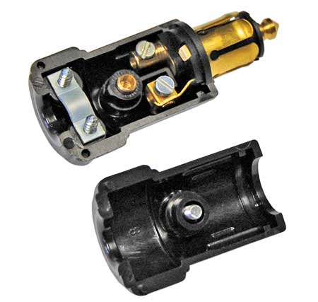 inside view Plug for socket, with  pull relief