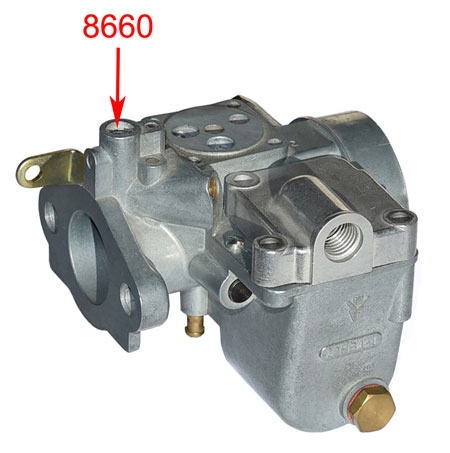 Picture: Mounted Slide jet carburettor HB 3- and HB 4- for example at the carburettor typ BVF 28HB 3-1. The picture only dispaly the mounting position. All other parts except the slide jet itself are not part of this offer!