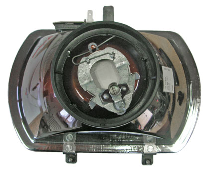 Headlamp left and right hand H4 rear side