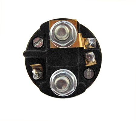 Detail of Solenoid switch, connection pins