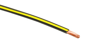 picture of article FLY/FLRY car wire, 1,5 mm² (AWG16), black-yellow, yard goods