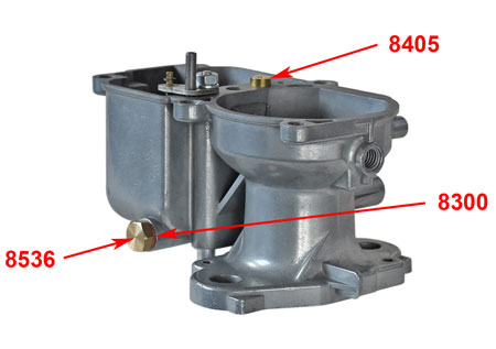 Picture: Detail of the mounting place at the carburettor BVF 40F, Carburettor Nozzle holder carburettor slide jet mounted at the middle case. The picture only dispaly the mounting position. All other parts except the nozzle retainer itself are not part of this offer!