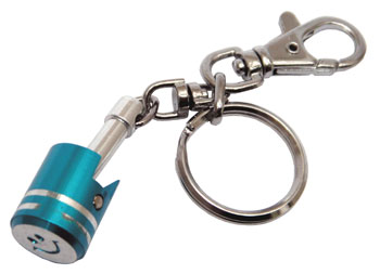 picture of article Key holder with smiley-piston, blue