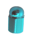 picture of article valve cap, hexagon with ball, blue