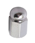 picture of article valve cap, hexagon with ball, silver