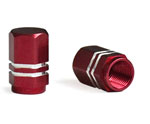 picture of article valve cap, hexagon, red