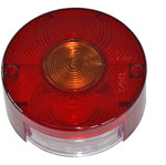 picture of article Glas for three chamber rearlight, round, with number plate light