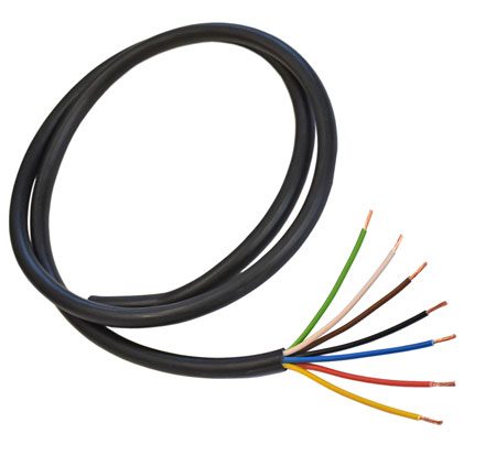 Bild vom Artikel Gummi-Kabel 7x1,5 qmm für 7-poligen Stecker