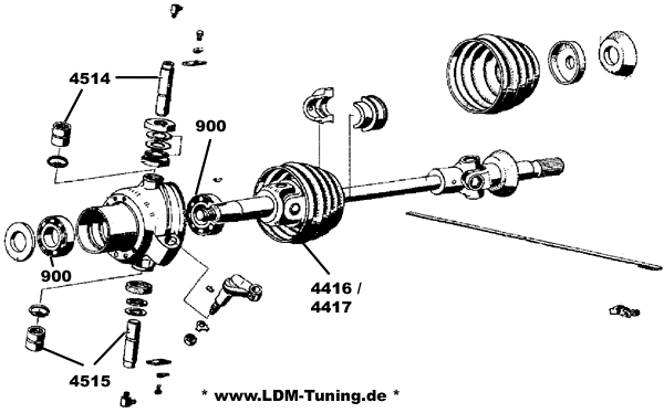 Nadellager für Achschenkelbolzen entspricht Teil Nr. 7748