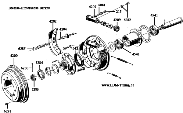 Ring sleeve, for wheel brake cylinder, complete rear is number 4209