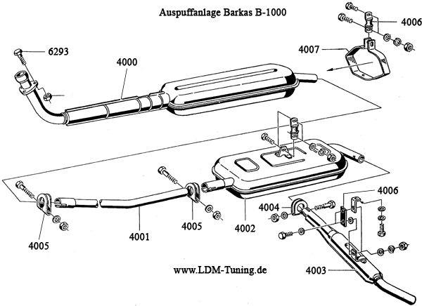 Holding device for pre-silencer is number 4007