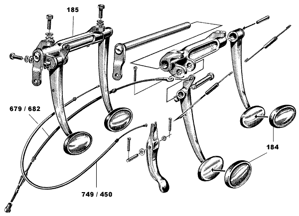 Foot lever unit (overhauled) is number 185