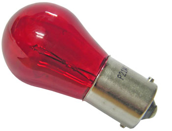 1x Glühlampe 12V / 21W - Ba15s - Rot - Birne Glühbirne 12 Volt 21