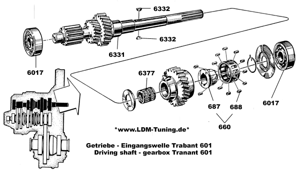 Driving shaft is number 6331