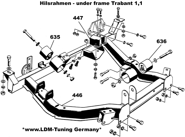 Hilfsrahmen, regeneriert entspricht Teil Nr. 446