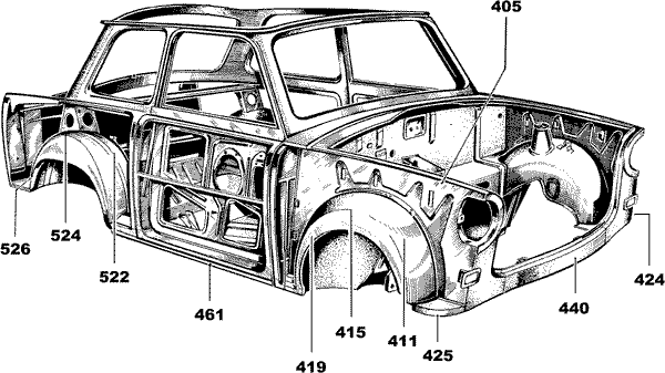 Rear wheel house, right side (leaf spring) is number 522