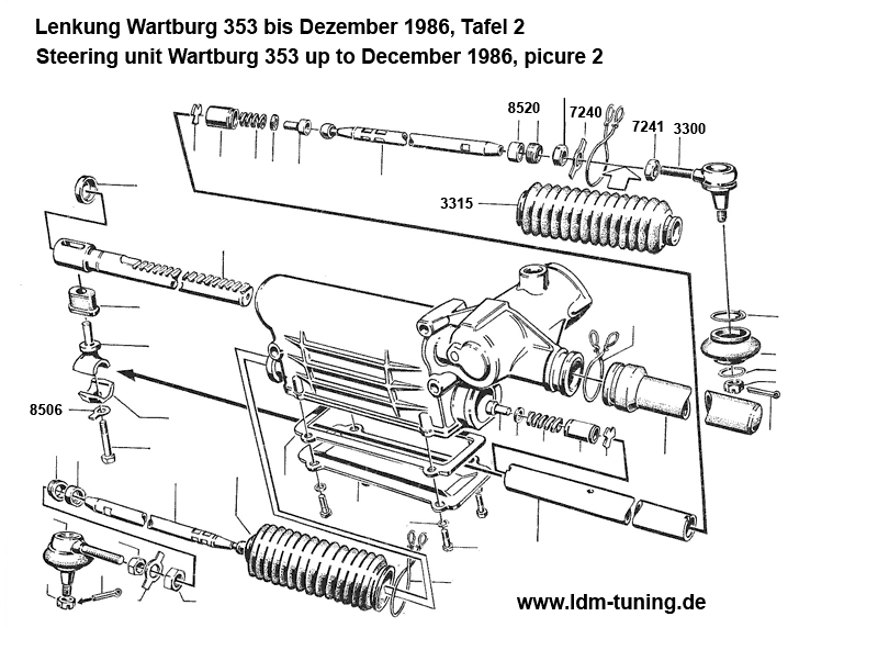 Steering rack gaiter up to 12-86 is number 3315