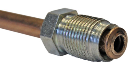 Brake tube with mounted nut