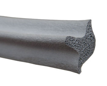 picture of article Rubber-section for inner door sealing, grey  (P50/60)