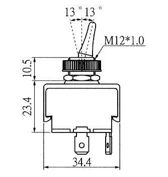 dimensions of toggle switch