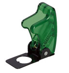 picture of article protection cap for toggle switch, color: transparent green
