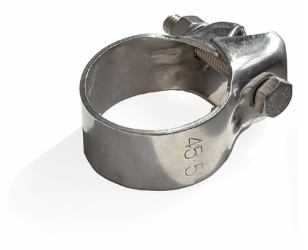 picture of article pipe clamp  45mm    *stainless steel*