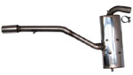 picture of article Rear Muffler with pipes  -stainless steel-  tuning  60mm pipe diameter