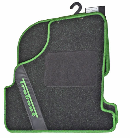 Bild vom Artikel Passform-Fußmattensatz mit Schriftzug * Trabant * für vorn und hinten, grün