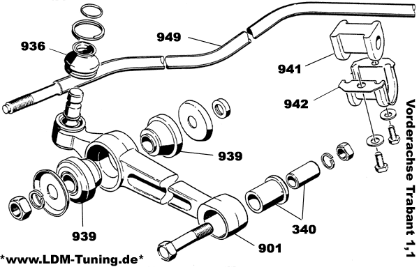 Stabilisatorstange entspricht Teil Nr. 949