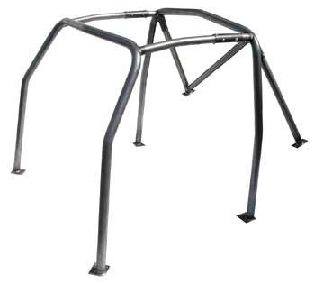 picture of article roll-cage with cross strut, cromo tube, main bar reinforced, black varnished