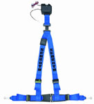 picture of article 3-point automatic harness belt, blue, left side