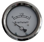 picture of article fuel gauge white/chrome
