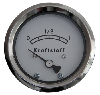 picture of article fuel gauge white/chrome