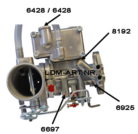 example picture of the carburettor to show the mounting places of the sealing ring.