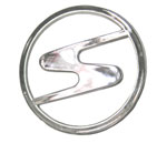 picture of article Trademark * S * for engine bonnet, PVC, chromium-plated