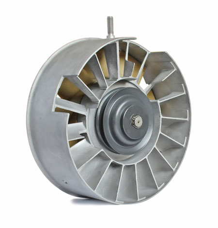 rear view of collant impeller (example fan mounted by bolt)