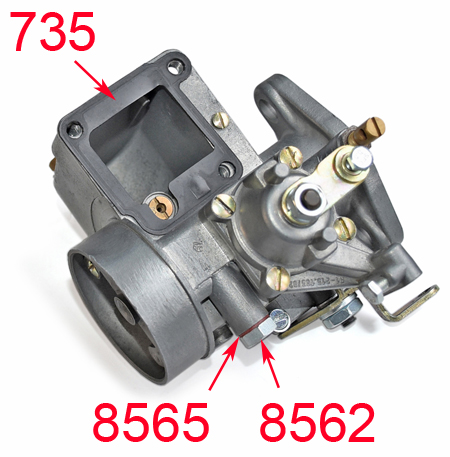 Picture: Mounted sealing for flot chamber carburettor, for example at one of our customers restoring carburettors.
<br>The picture only dispaly the mounting position. All other parts except the carburettor lid seal itself are not part of this offer!