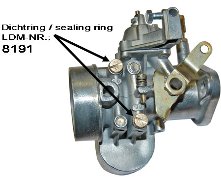 example picture of the carburettor to show the mounting places of the sealing ring.