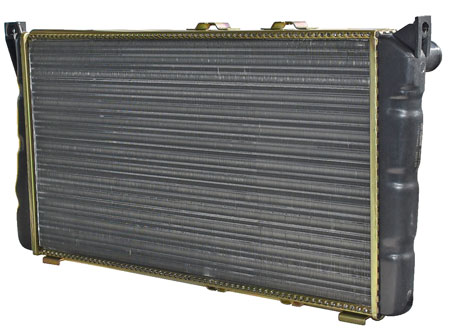 Detail view of the rear side of Wartburg radiator