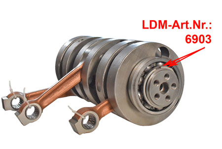 Example to display the mounting place of the special ring sealing at the crankshaft flywheel side.Wartburg oder Barakas.
<br>Please note: the crankshaft is only for display the mounting place and not part of this offer!