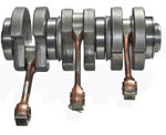 picture of article Crank shaft, half crank cheek,  with reinforced lower bearing of conrod