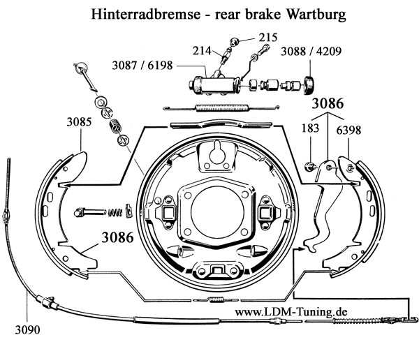 Reparatursatz für hintere Radbremszylinder entspricht Teil Nr. 7833
